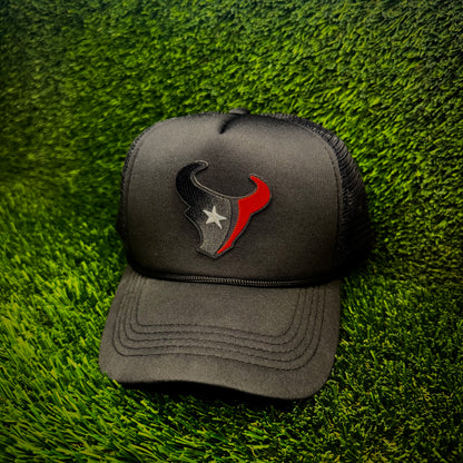 Houston Texans Black/Red Logo Trucker Hat
