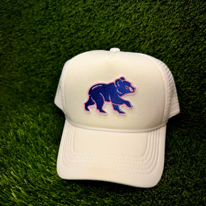 Chicago Cubs Blue/Pink Logo Trucker Hat