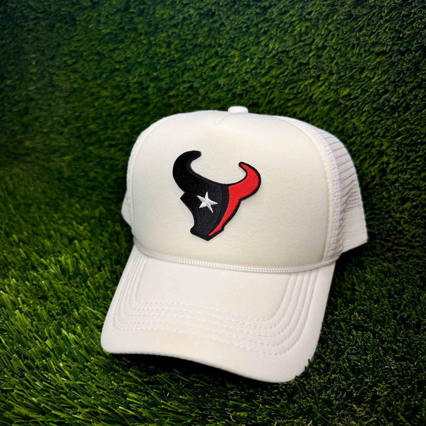 Houston Texans Black/Red Logo Trucker Hat