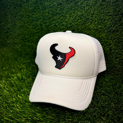 Houston Texans Black/Red Logo Trucker Hat