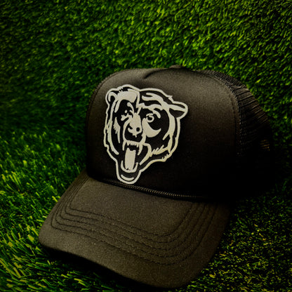 Chicago Bears Black/White Logo Trucker Hat