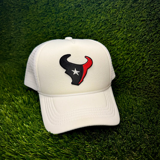 Houston Texans Black/Red Logo Trucker Hat