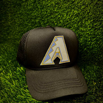 Arizona Diamondbacks White/Blue Logo Trucker Hat