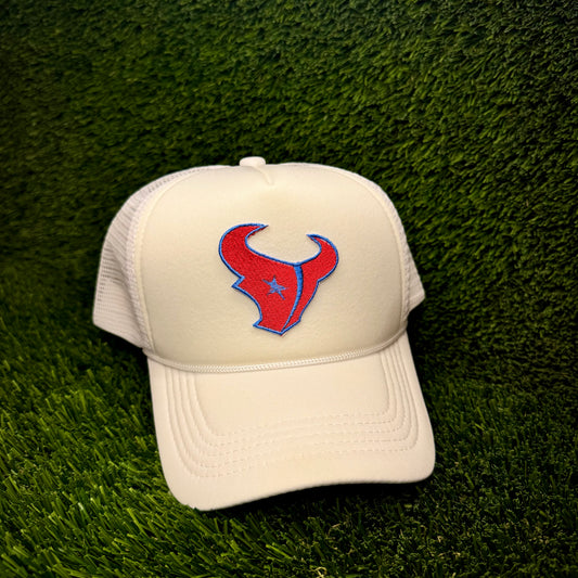 Houston Texans Red/Blue Logo Trucker Hat