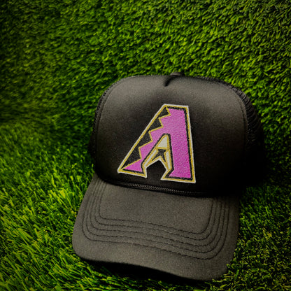 Arizona Diamondbacks Purple/Black Logo Trucker Hat