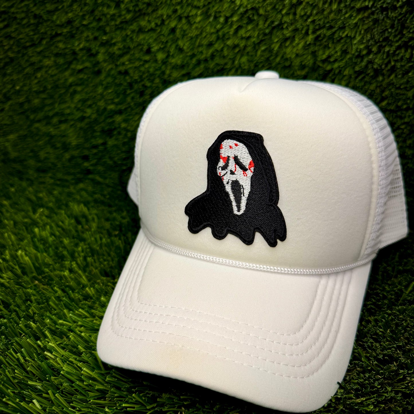 Ghostface Scream Halloween Trucker Hat