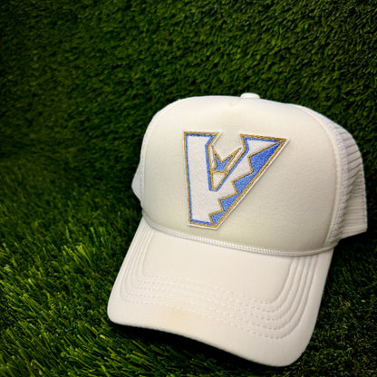 Arizona Diamondbacks Upside Down White/Blue Logo Trucker Hat