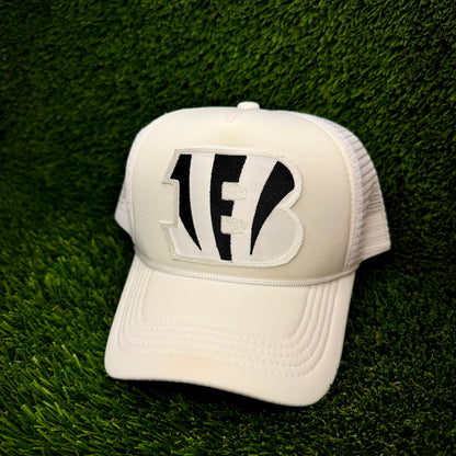 Cincinnati Bengals Ice White “B”Trucker Hat