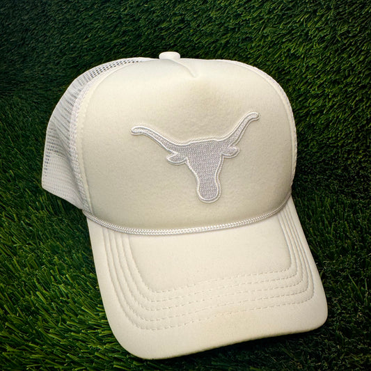 Texas Longhorns White Logo Trucker Hat