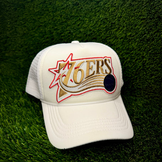 Philadelphia 76ers Throwback Trucker Hat