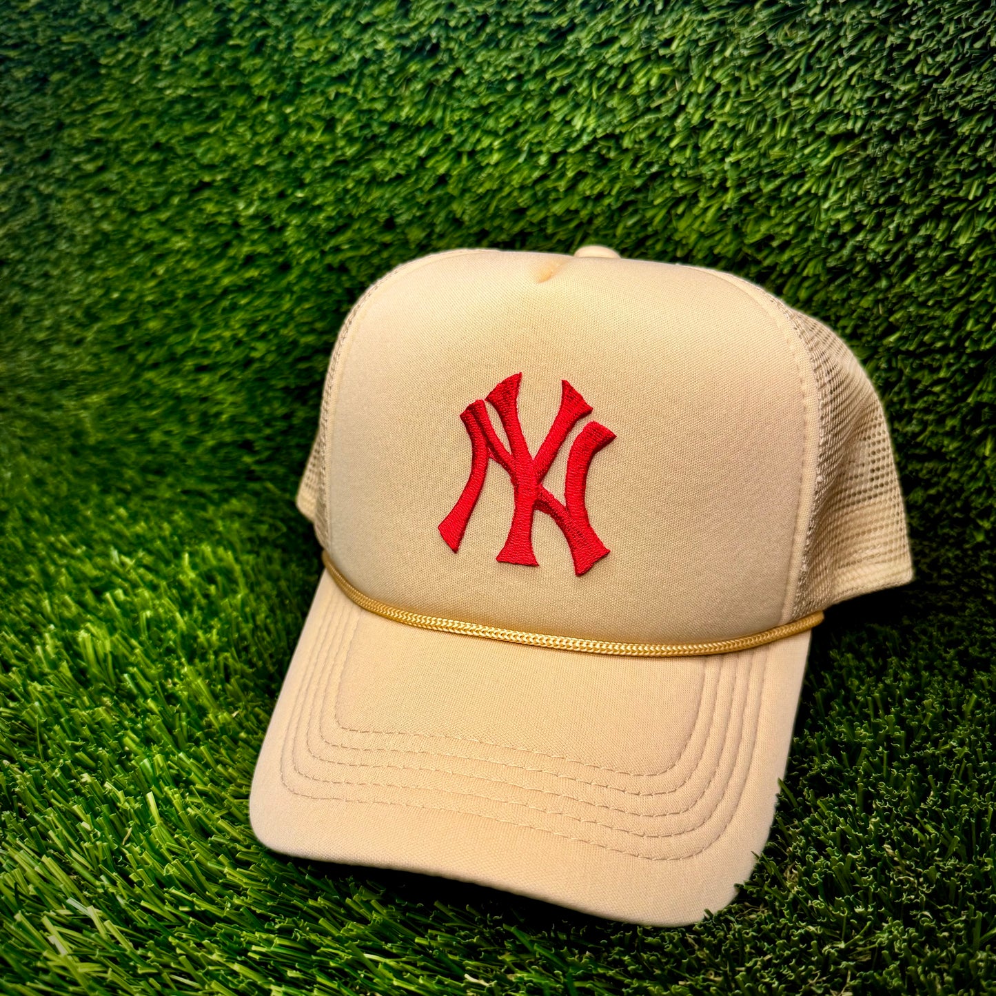 New York Yankees Red NY Trucker Hat