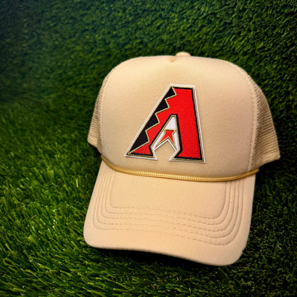 Arizona Diamondbacks Red Logo Trucker Hat