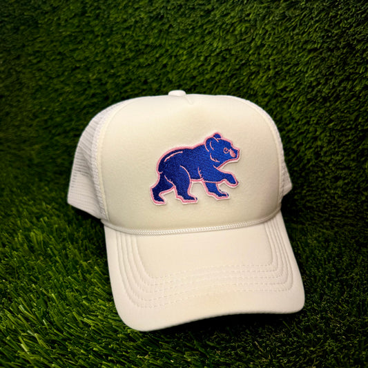 Chicago Cubs Blue/Pink Logo Trucker Hat